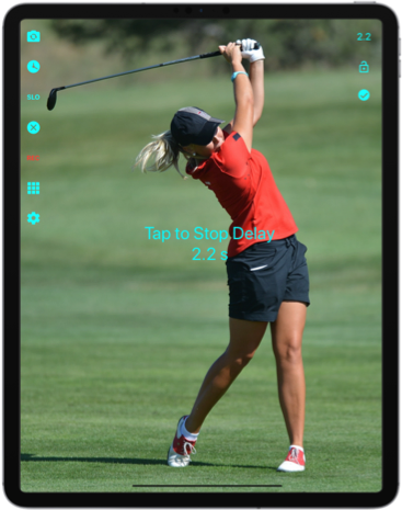 Video Delay Instant Replay using the app to improve golf stroke