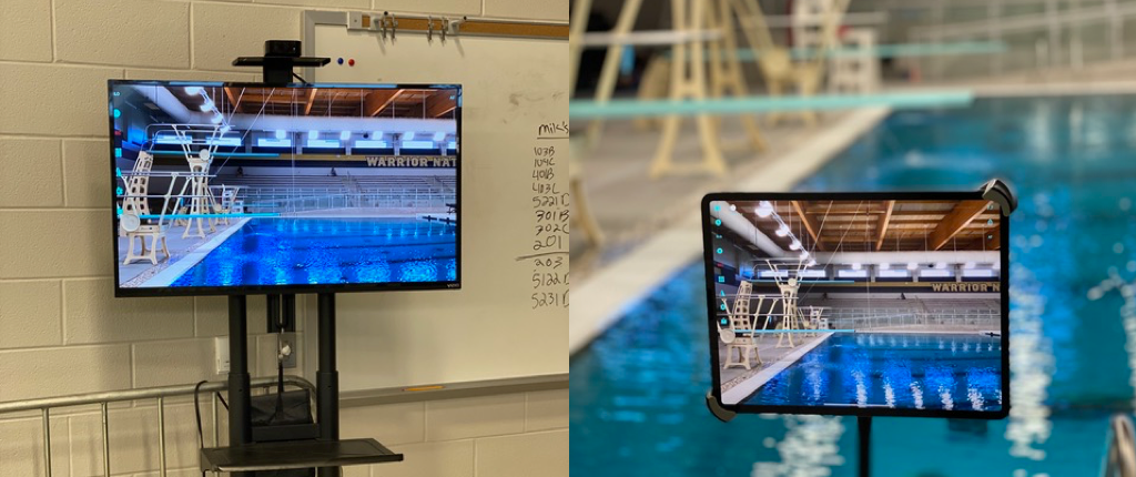 Using the Video Delay Instant Replay App for spring board diving training