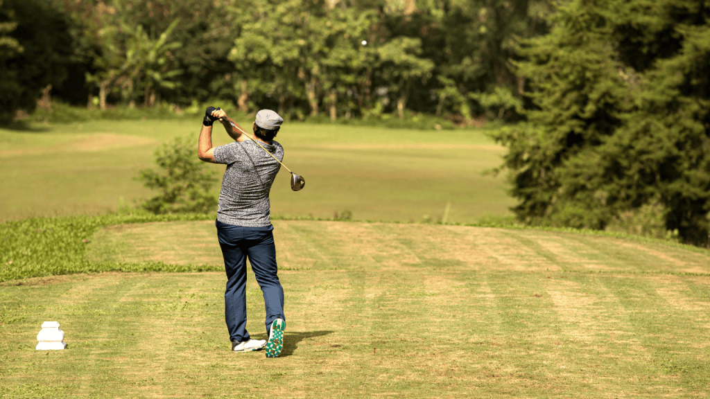 professional golf player on the golf course