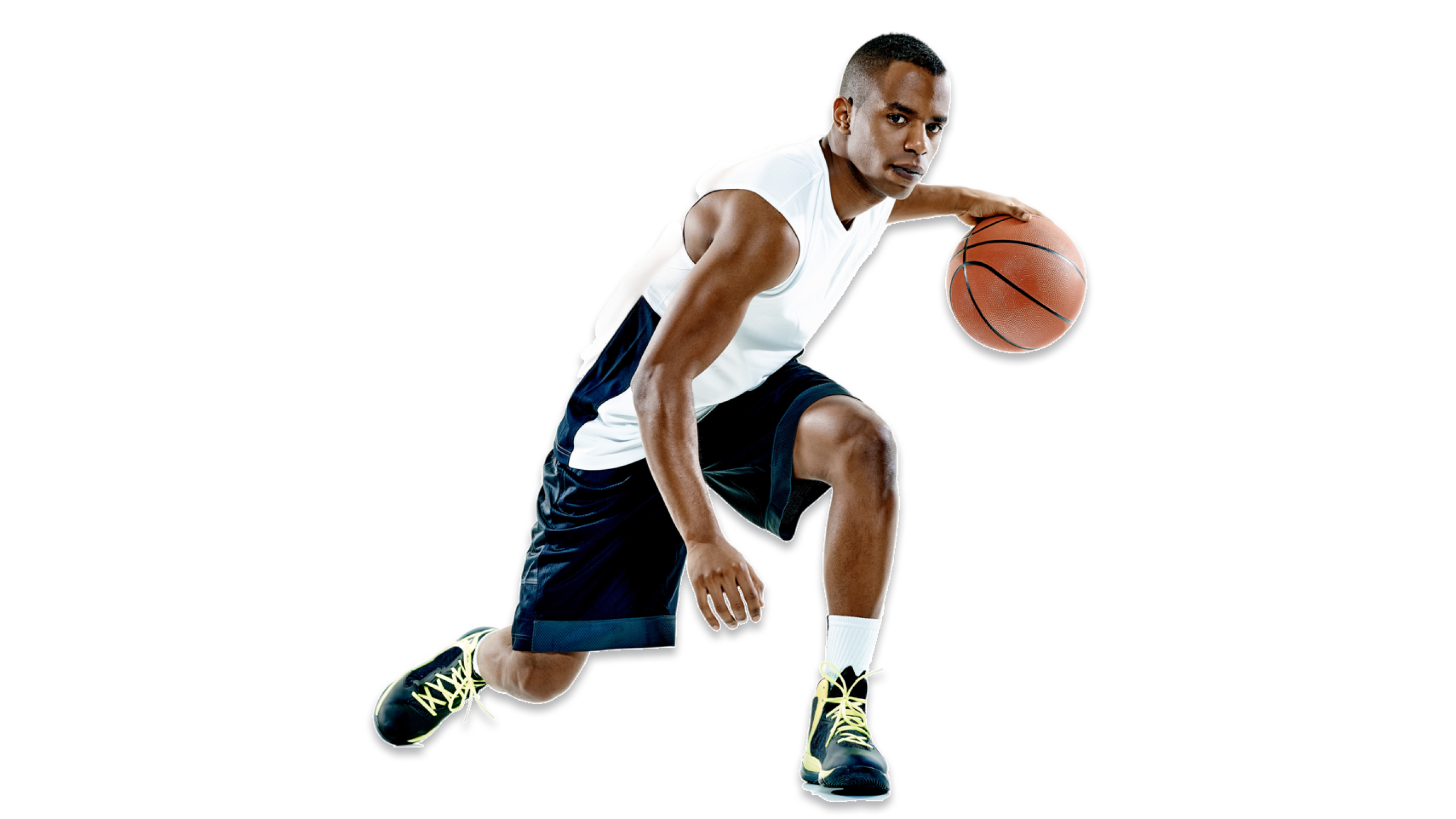 basketball player with basketball ball