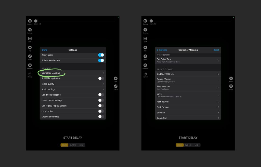 Video Delay Instant Replay app settings