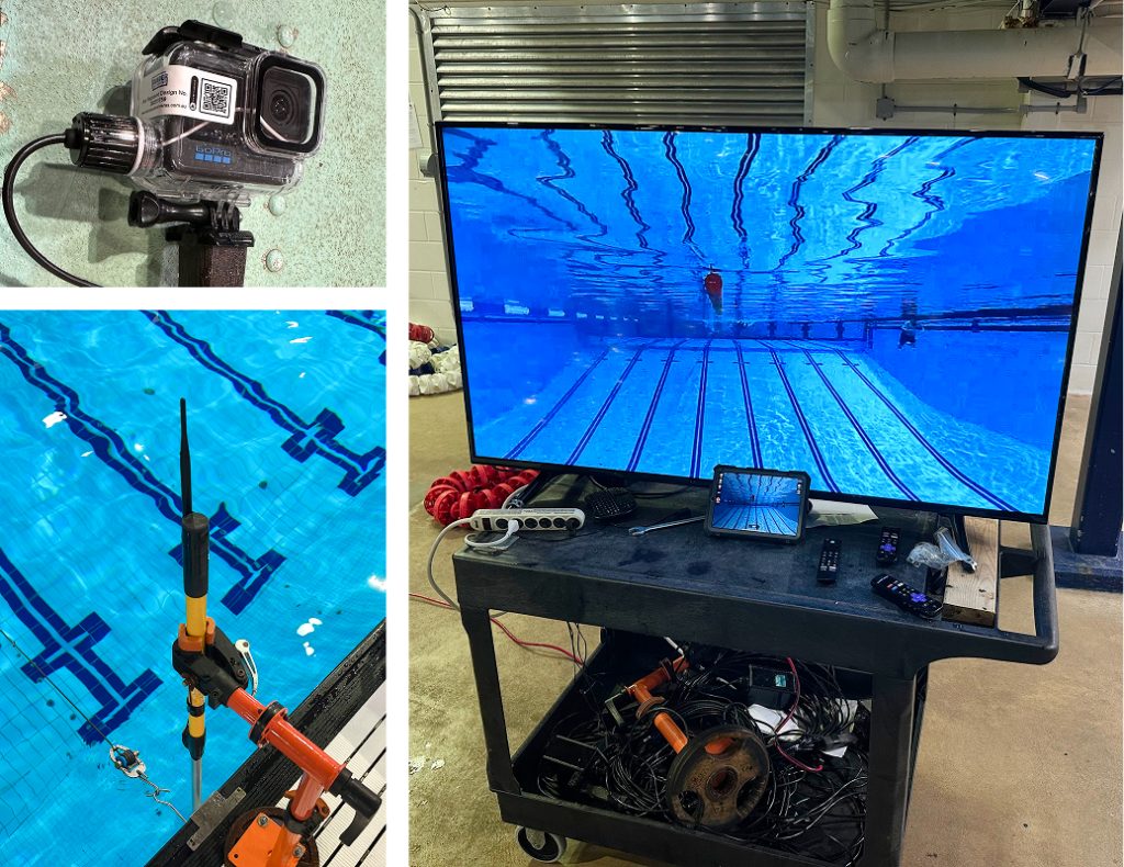 Video Delay Instant Replay connected to the underwater GoPro and an external screen